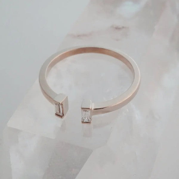 Stevie Baguette Ring Trendy Rings Outfit Idea for Women | Ro + Ivy