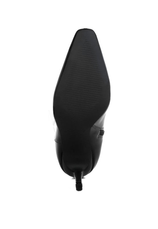 Patent Faux Leather 3 Inch Snip Toe Knee High Boots | Trendy Boots Outfit Idea for Women by Ro + Ivy | Elevated Basics, Modern Comfort & Style