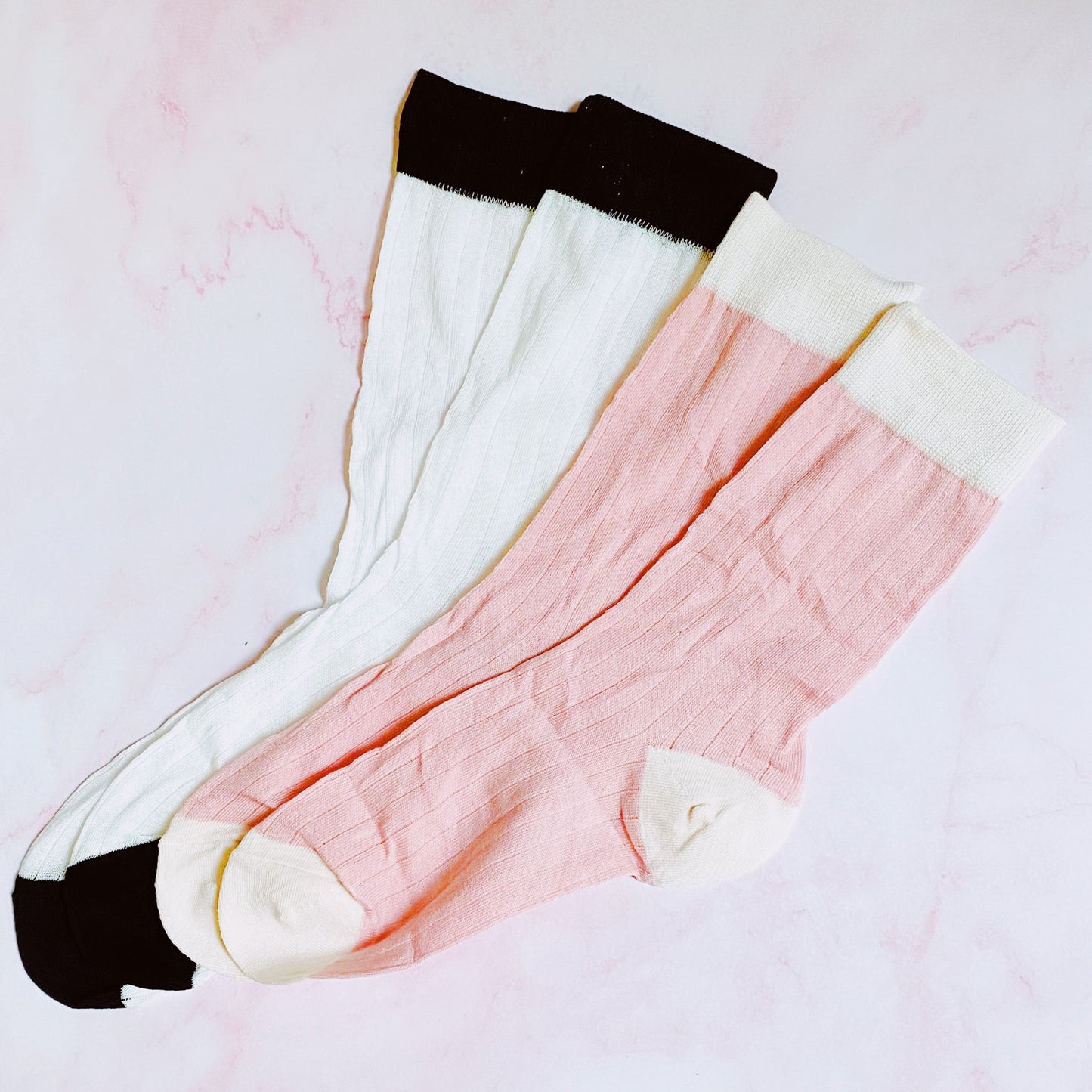 Silky Jacquard Trouser Socks 2-Pack — Lightweight Luxury Finish - Socks
