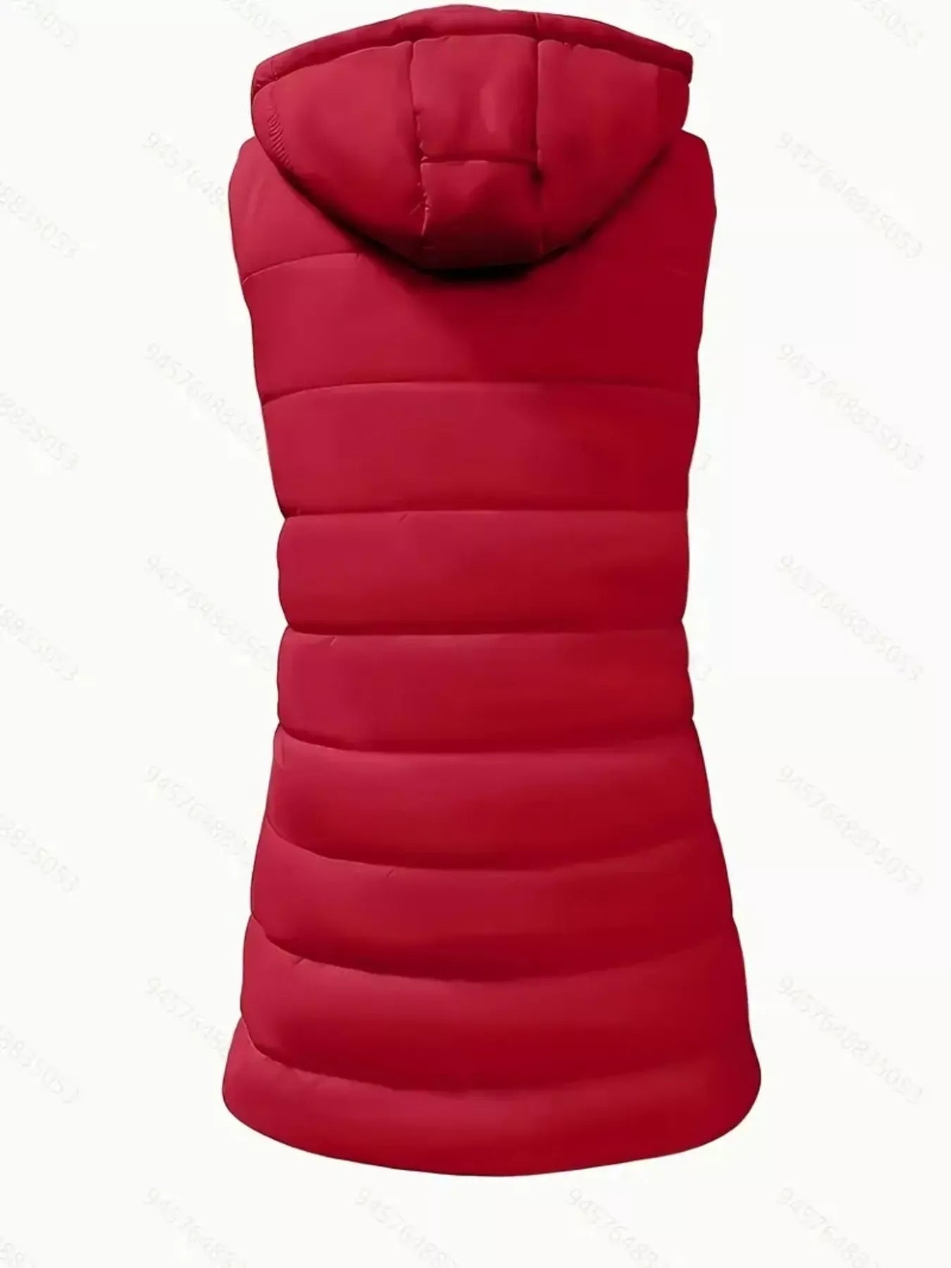 Zip Up Longline Hooded Puffer Vest