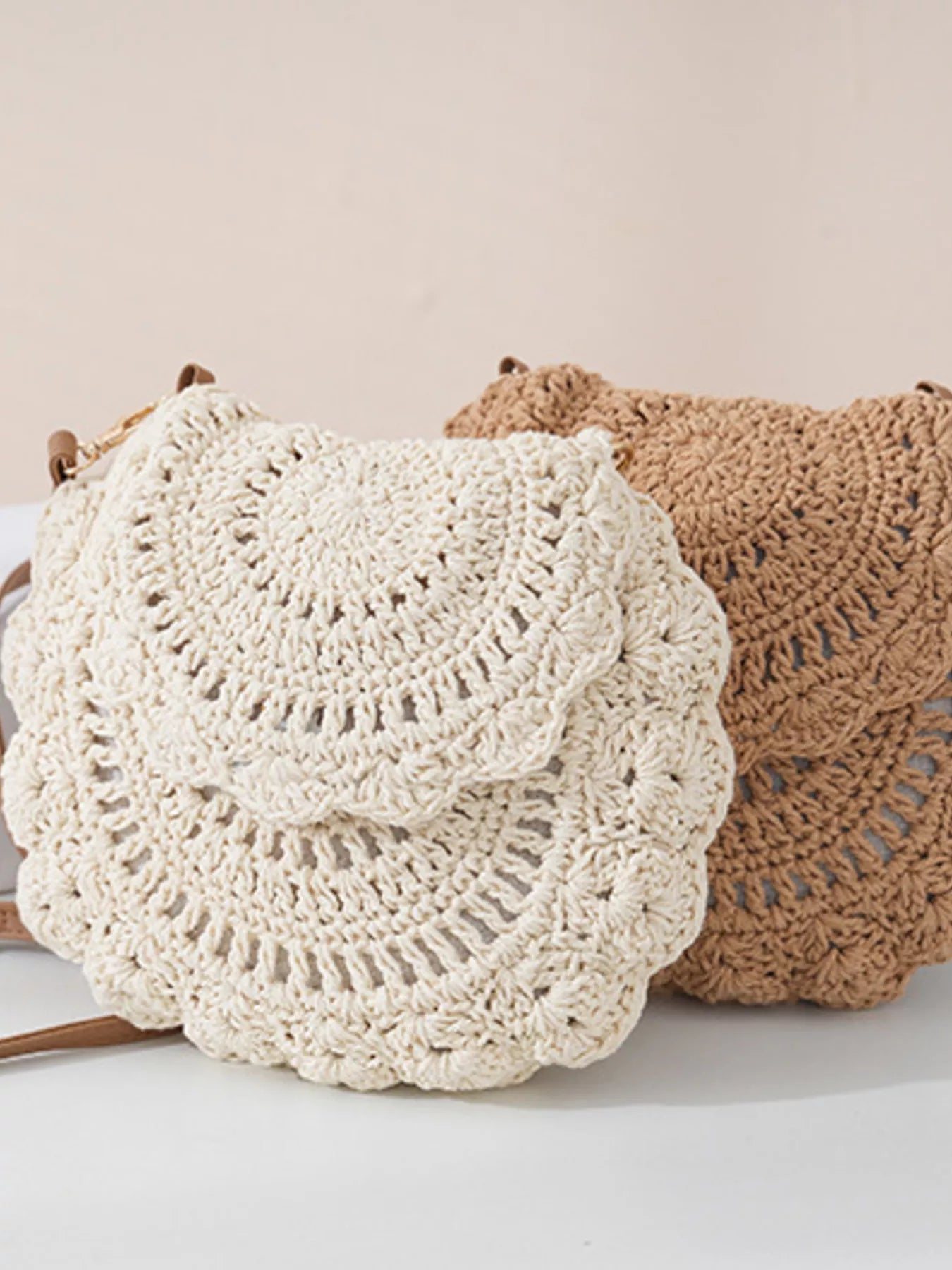 Boho Crochet Crossbody Bag - Off-white onesize Crossbody Bags