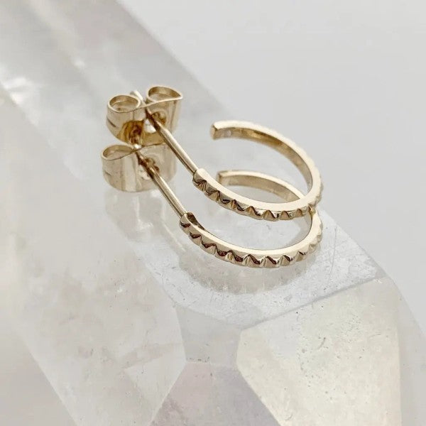 Bitty Spike Hoop Earrings Trendy Earrings Outfit Idea for Women | Ro + Ivy