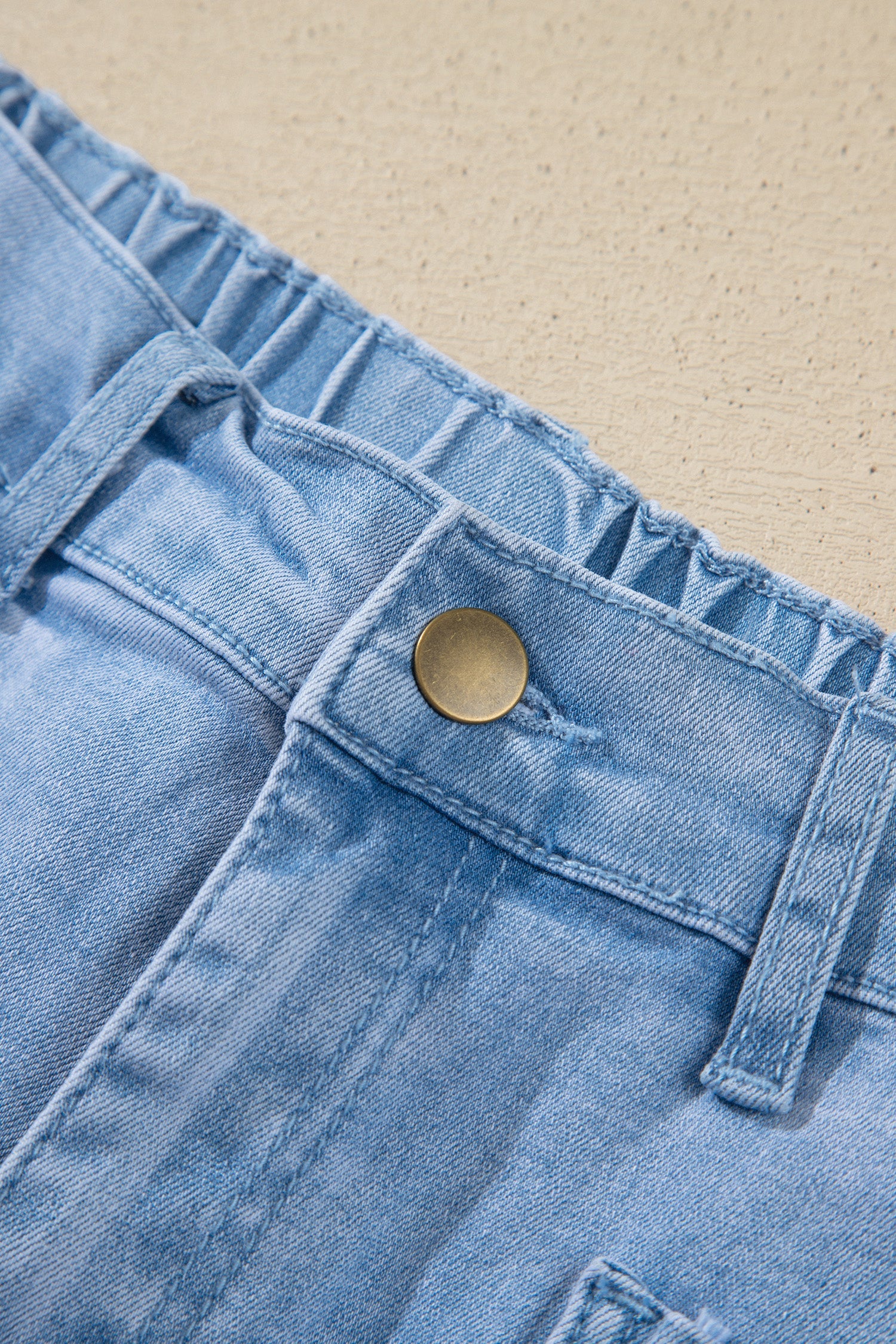 Square Patch Pocket Ankle Length Barrel Jeans