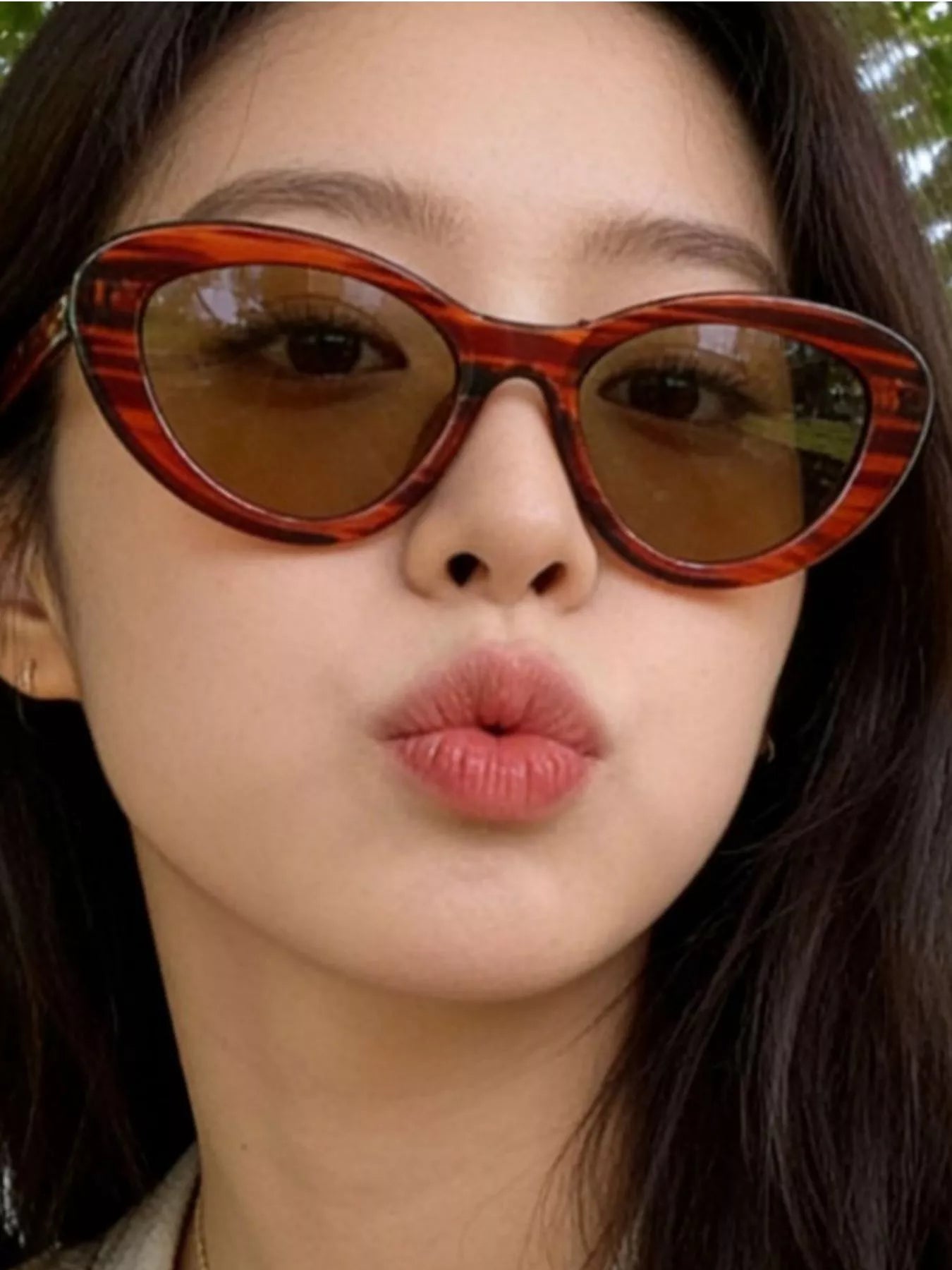 Women's Cat Eye Sunglasses - Orange One Size Sunglasses