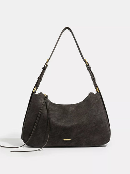 Women's Adjustable Strap Faux Leather Shoulder Bag - Coffee One Size Shoulder Bags