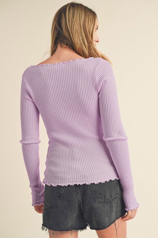 Adalie Long Sleeve Knit Top - Ro + Ivy