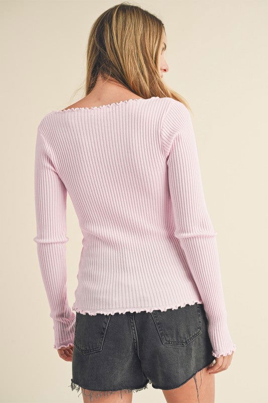 Adalie Long Sleeve Knit Top - Ro + Ivy