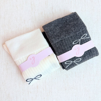 Minimalist Bow Ankle Socks 2-Pack — Elegant Everyday Design - Socks