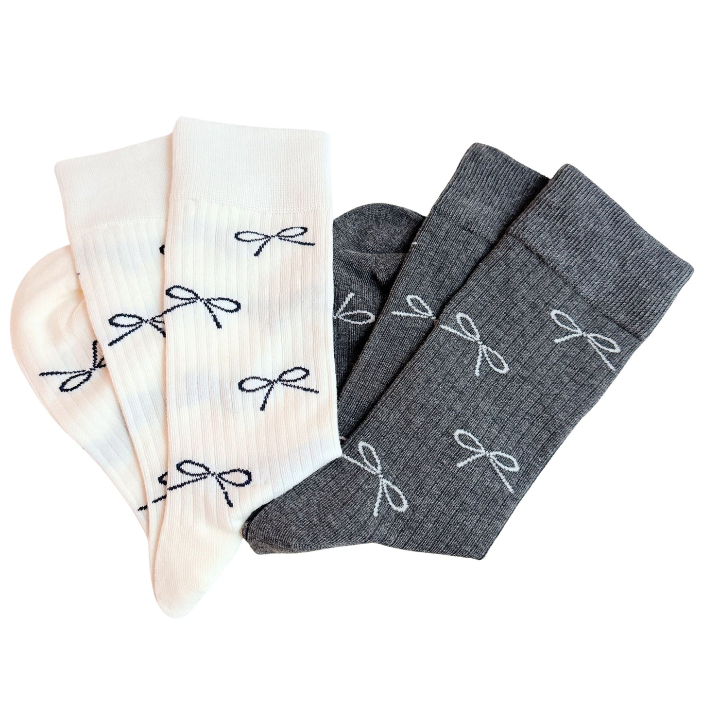 Minimalist Bow Ankle Socks 2-Pack — Elegant Everyday Design - Socks