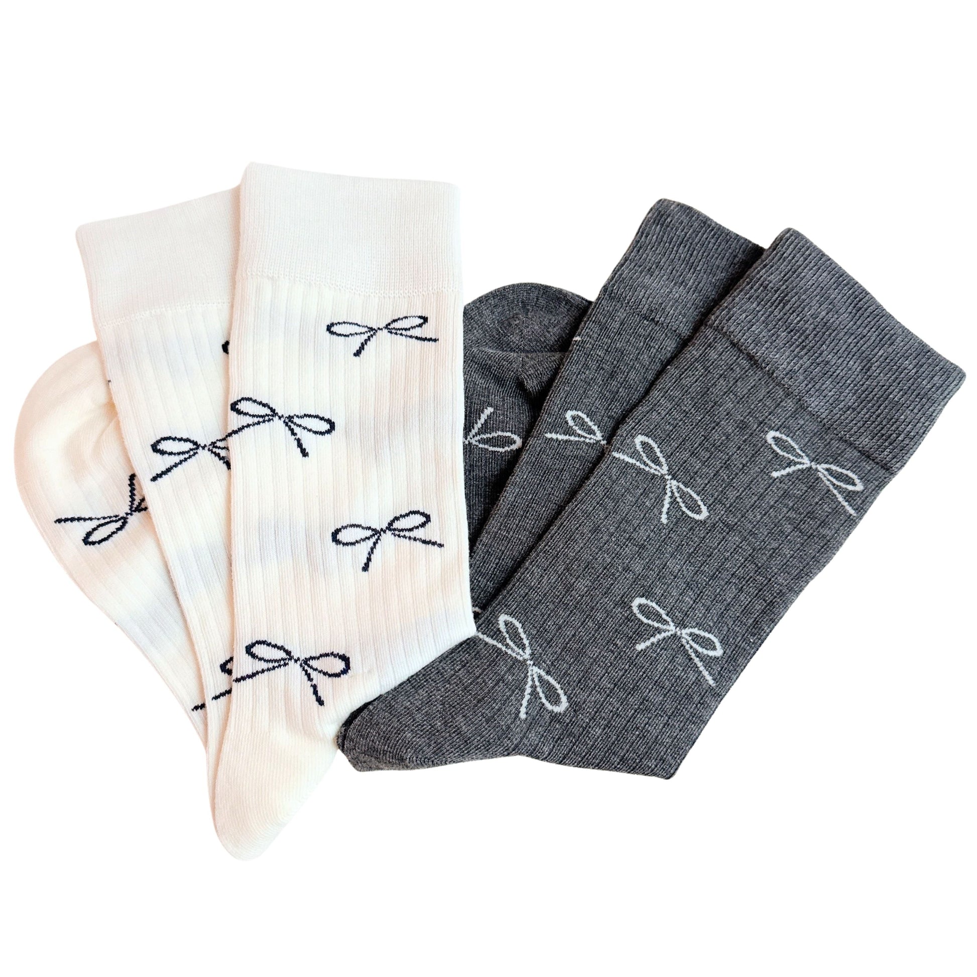 Minimalist Bow Ankle Socks 2-Pack — Elegant Everyday Design - Socks
