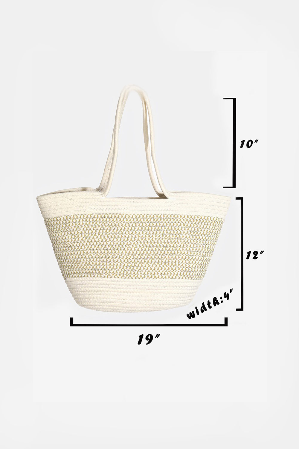 Braid Pattern Beach Tote Bag for Women | Bag | Ro + Ivy
