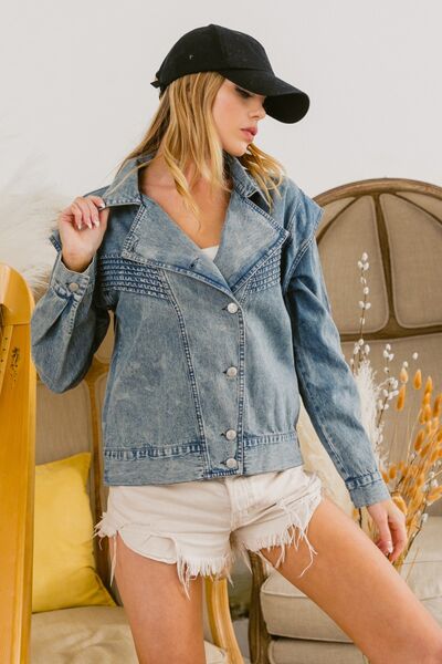 Button Up Long Sleeve Denim Jacket for Women | Jackets | Ro + Ivy