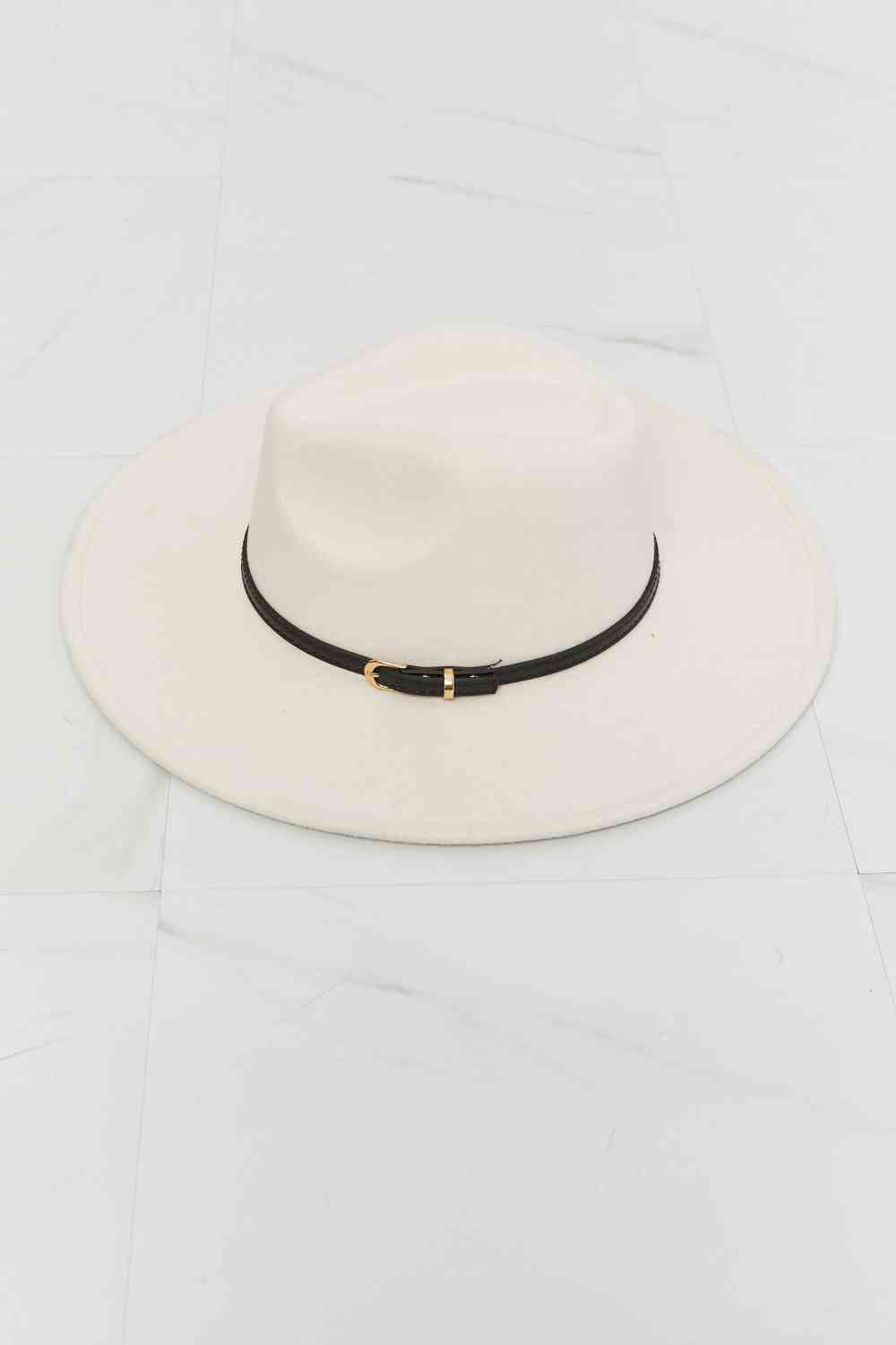 Classic Women's Fedora Hat with Black Belt Buckle | Hats | Ro + Ivy