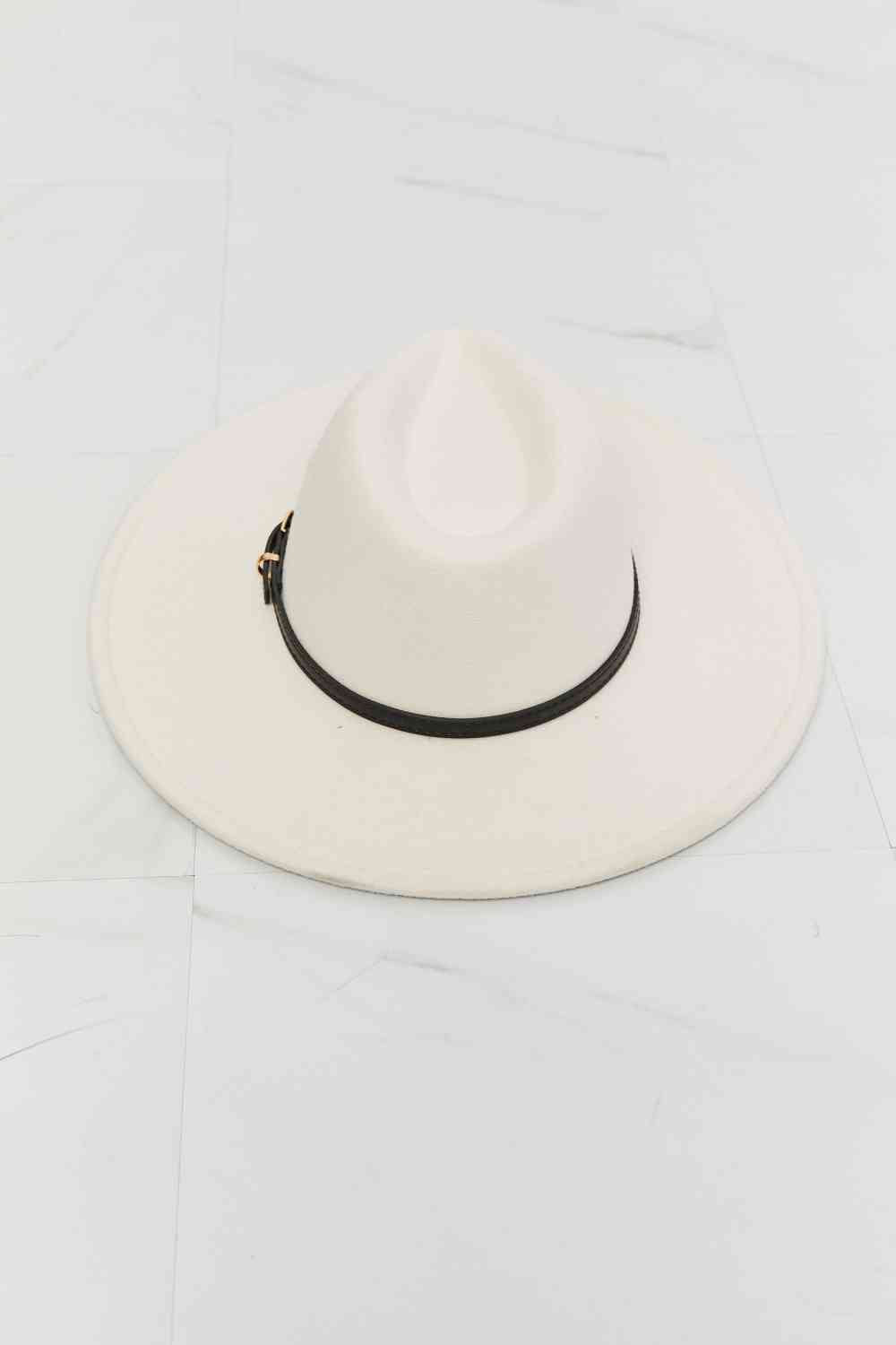 Classic Women's Fedora Hat with Black Belt Buckle | Hats | Ro + Ivy