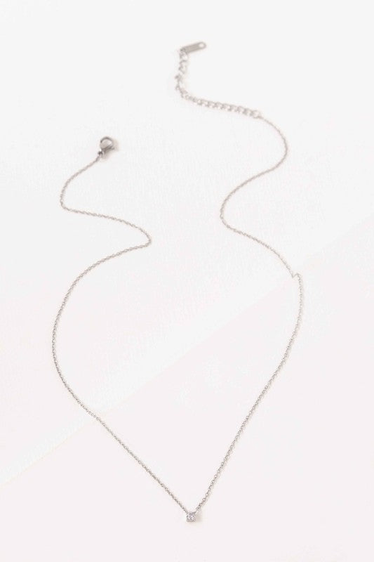 Classic Single Stone Necklace - Ro + Ivy