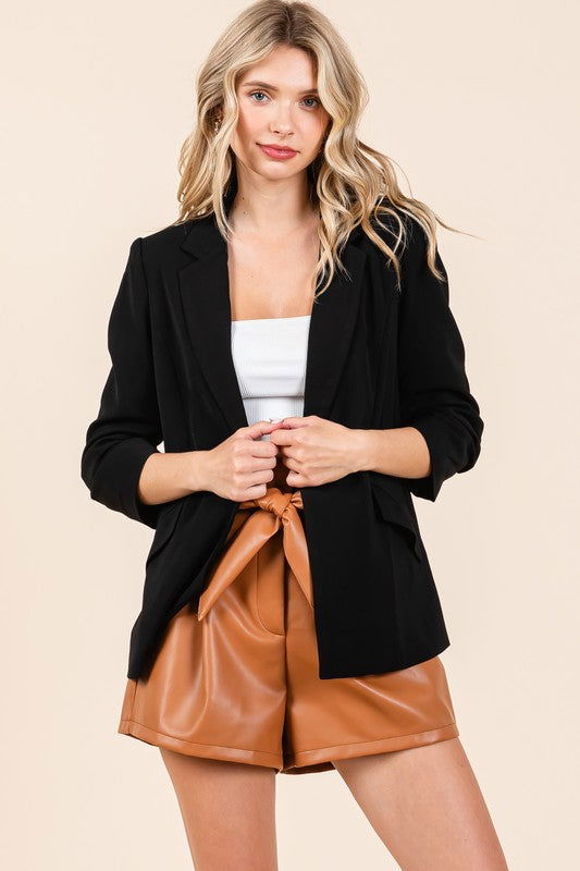 Classy Open-Front Casual Blazer - Ro + Ivy