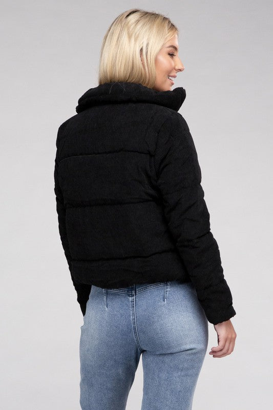 Corduroy Zip-Up Women's Crop Jacket | Jackets | Ro + Ivy