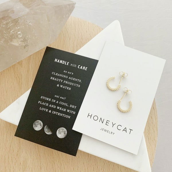 Crystal Clear Huggie Hoops - Ro + Ivy