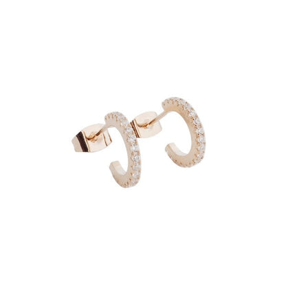 Crystal Clear Huggie Hoops - Ro + Ivy