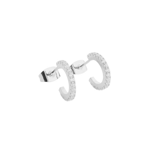 Crystal Clear Huggie Hoops - Ro + Ivy