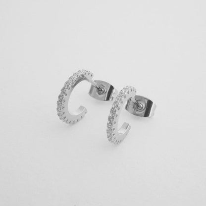 Crystal Clear Huggie Hoops - Ro + Ivy