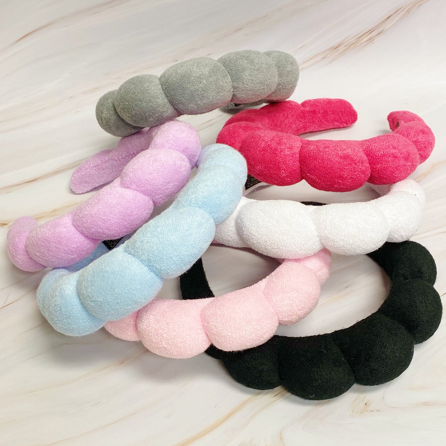 Terry Puffy Soft Headband Set Of Three - Hair Accessories