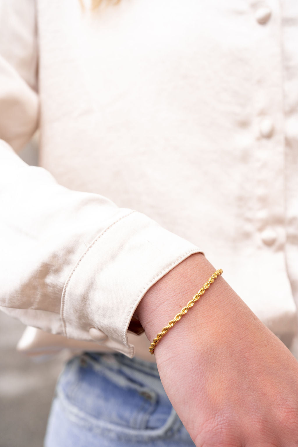 Luxe Gold Rope Stackable Bracelet — Versatile Everyday Statement Jewelry All-Occasion Style - Bracelets