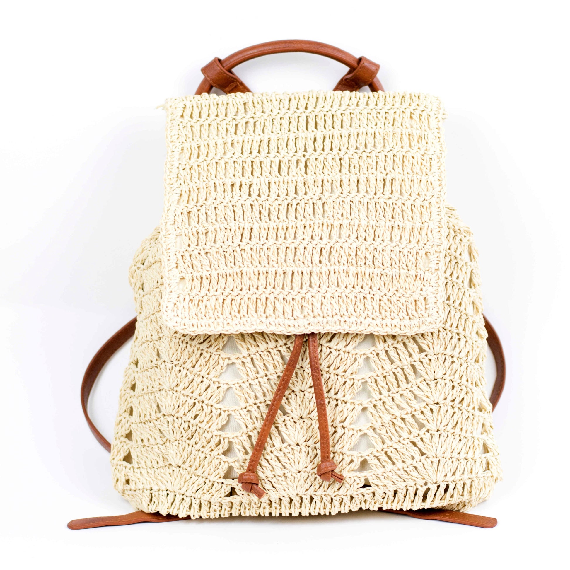 Woven Straw Backpack - Straw Backpack
