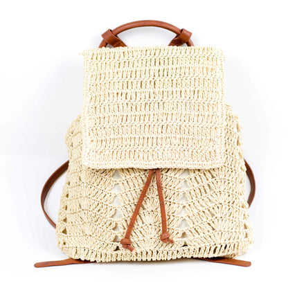 Woven Straw Backpack - Straw Backpack