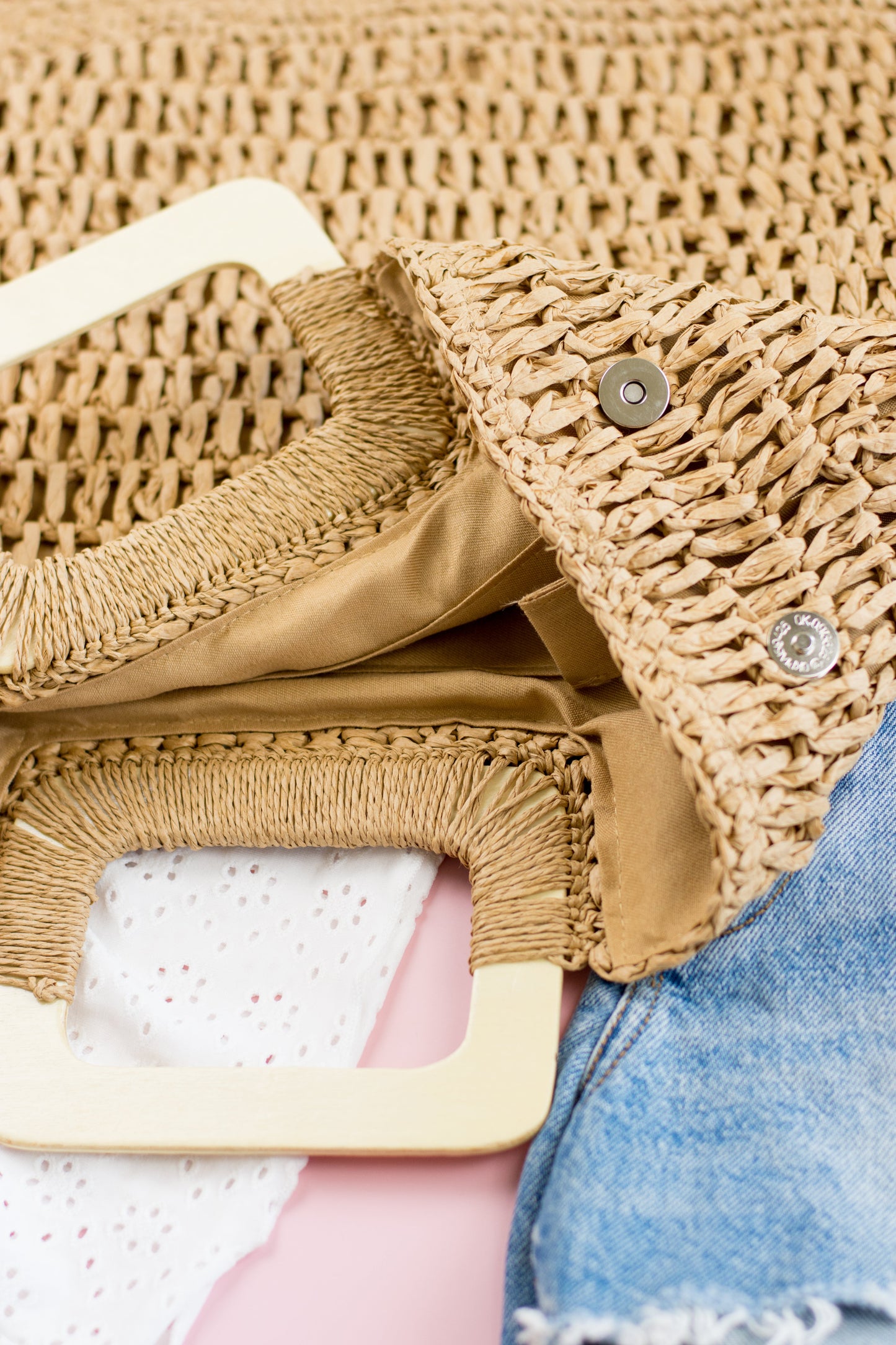 Oversized Straw Tote -