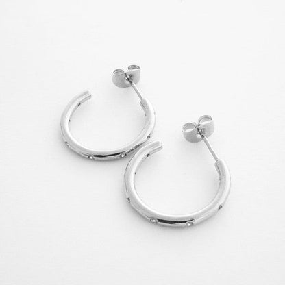 Dotted Crystal Hoops - Ro + Ivy