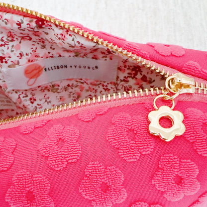 Embossed Daisy Blossom Cosmetic Case - Bags