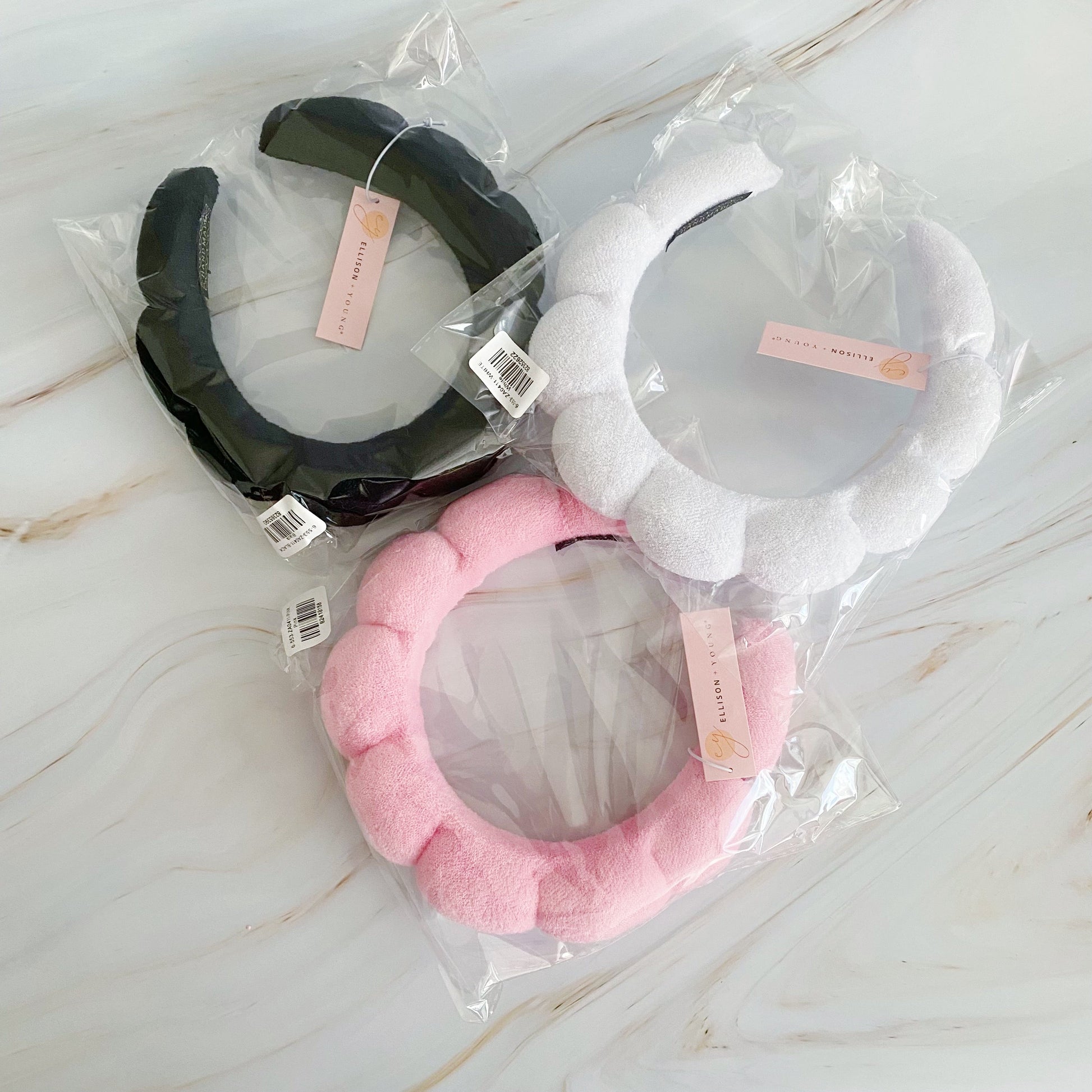 Terry Puffy Soft Headband Set Of Three - Hair Accessories