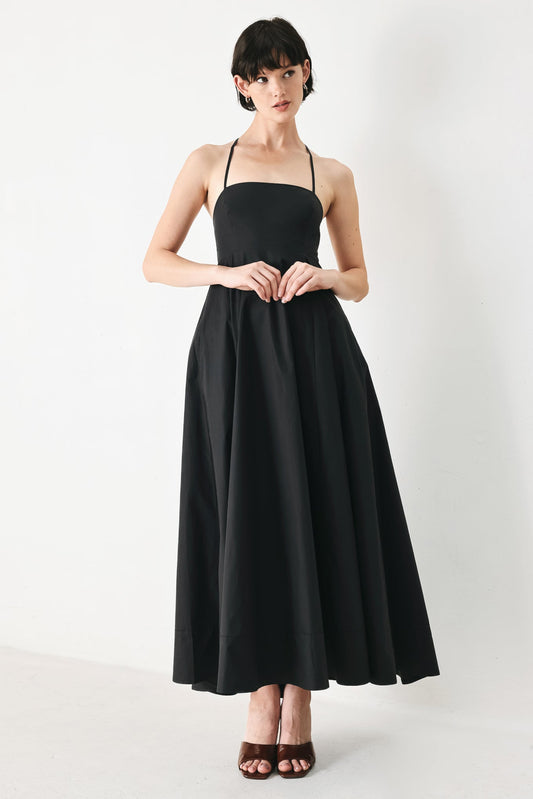 Open Back Cotton Maxi Dress