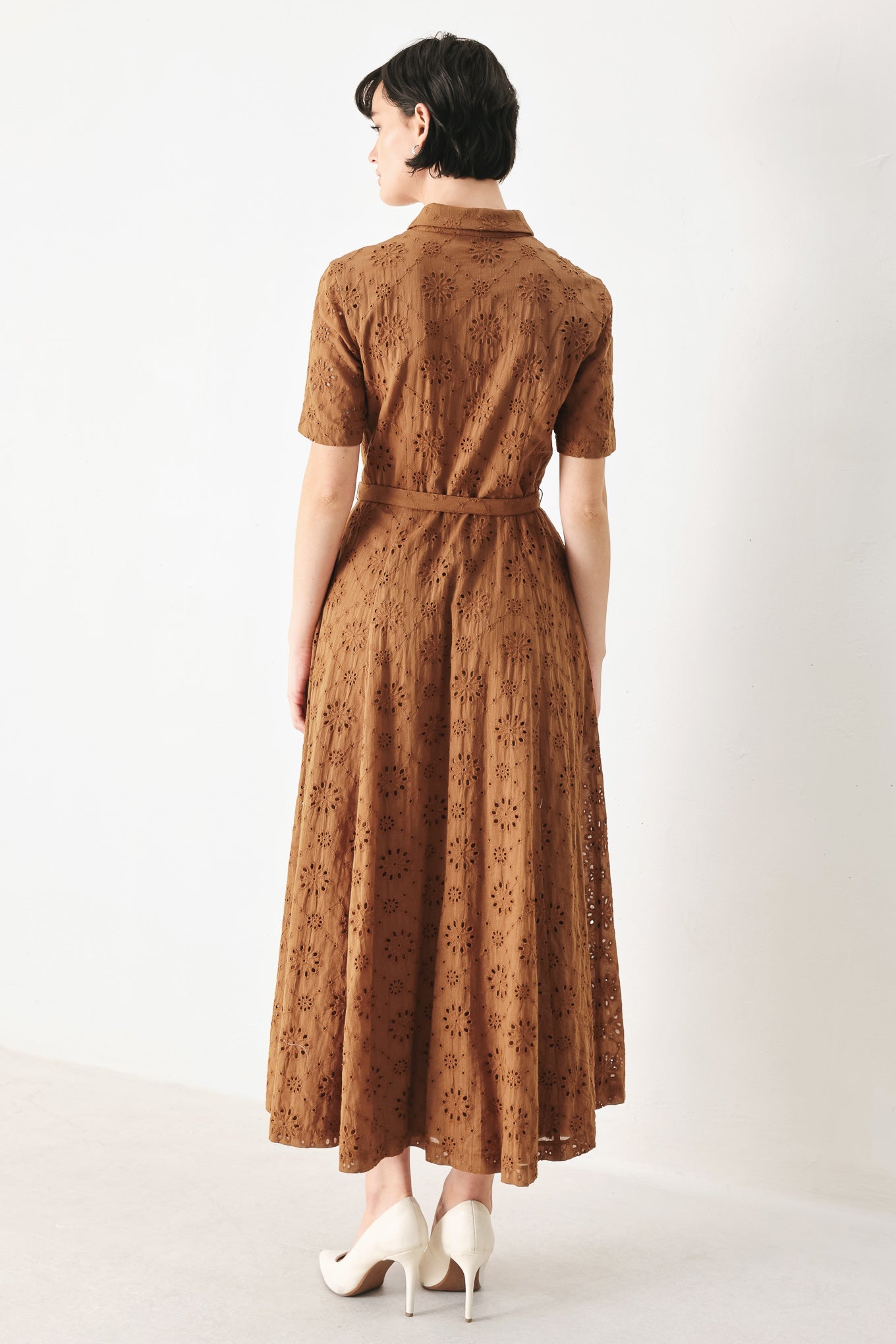 Vintage Eyelet Midi Dress