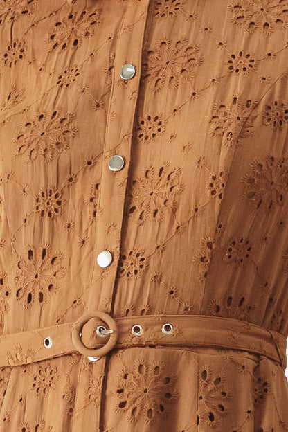 Vintage Eyelet Midi Dress