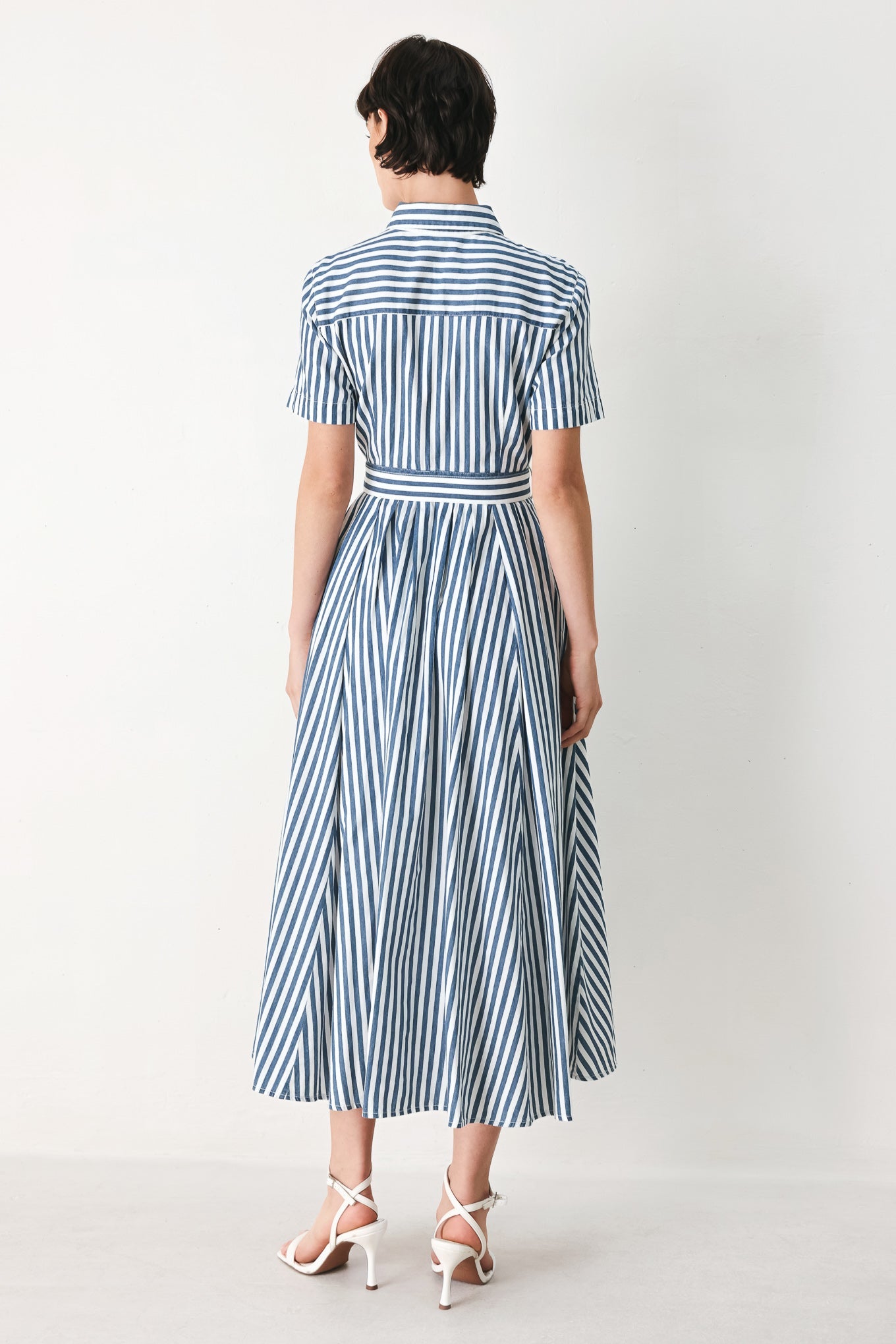 Coastal Striped Midi Dress