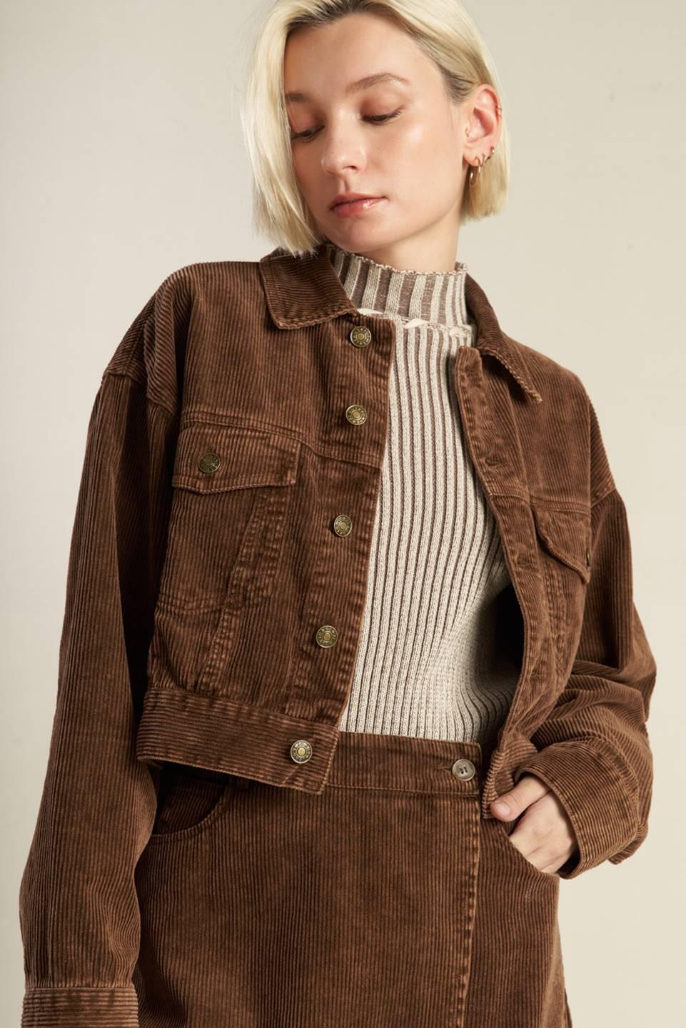 Brown Corduroy Jacket BROWN
