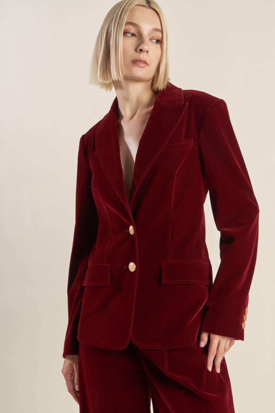 Brown Velvet Blazer BERRY