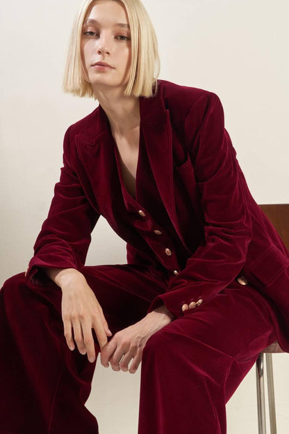 Brown Velvet Blazer
