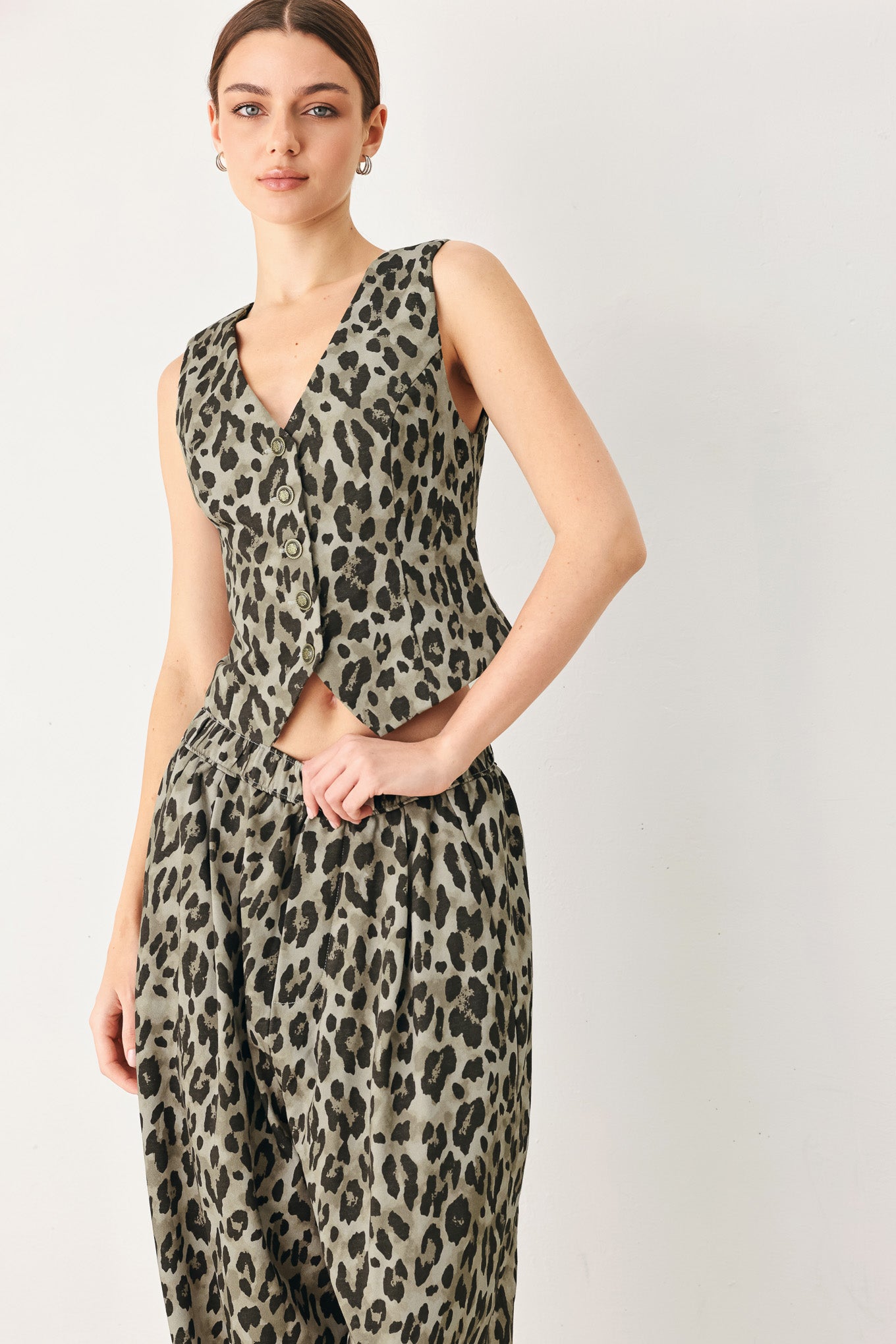 Leopard Luxe Woven Vest