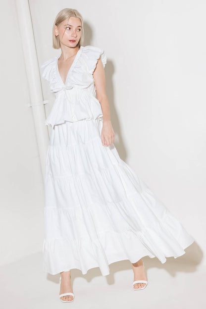 Elasticized Tiered Summer Maxi Skirt | Trendy Skirts Outfit Idea for Women by Ro + Ivy | Elevated Basics, Modern Comfort & Style