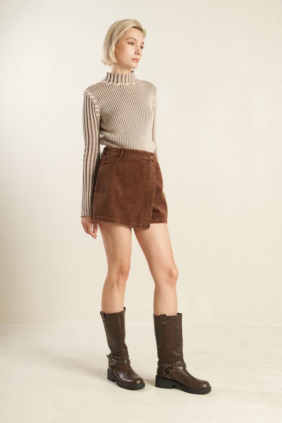 Washed Corduroy Mini Skirt | Trendy Skirts Outfit Idea for Women by Ro + Ivy | Elevated Basics, Modern Comfort & Style
