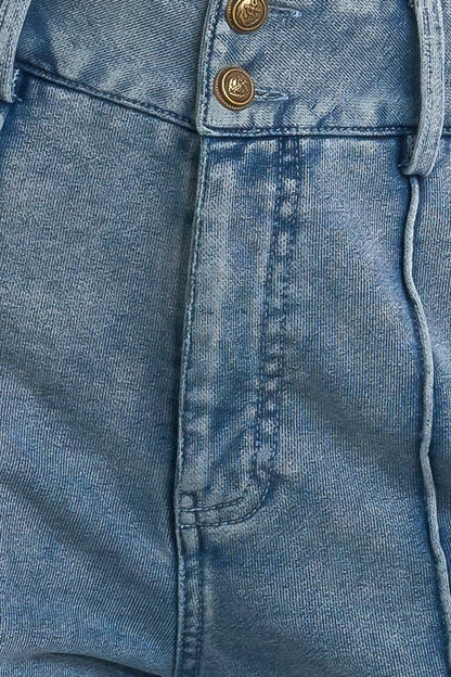 French Terry Pant with Side Pockets Trendy Jeans Outfit Idea for Women | Ro + Ivy