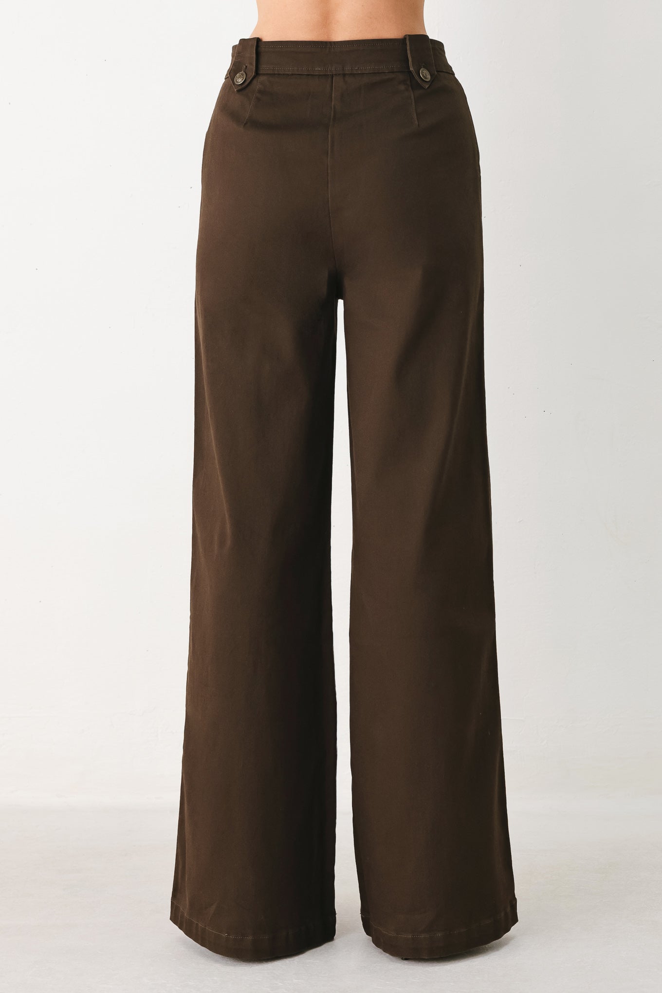Brown Wide-Leg Pants