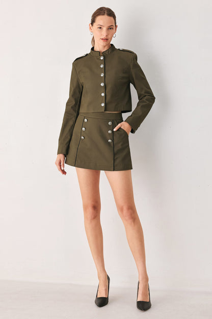 Green Tailored Cadet Skort