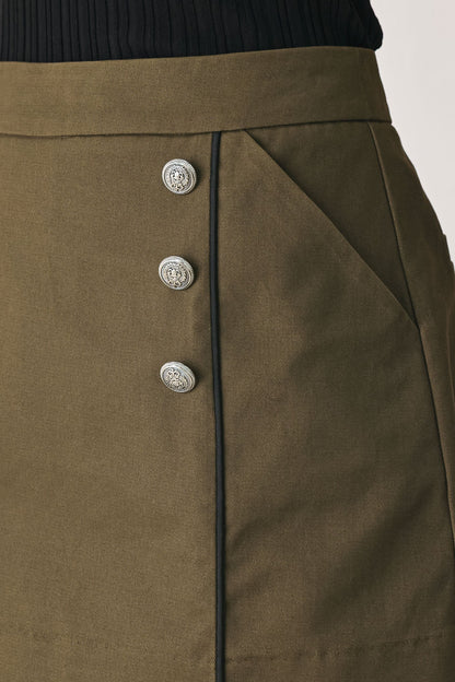 Green Tailored Cadet Skort