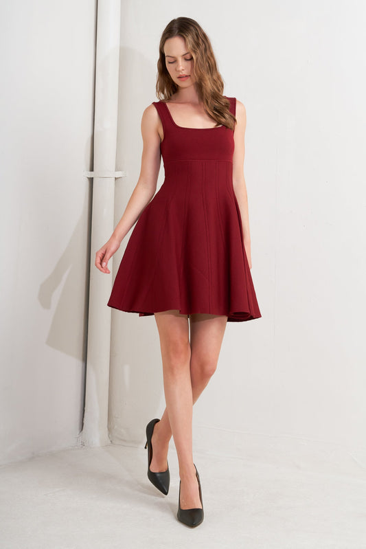 Sweater Knit Skater Mini Dress Trendy Mini Dresses Outfit Idea for Women | Ro + Ivy