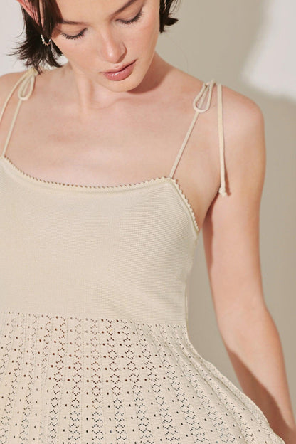 Knit Peplum Cami Top