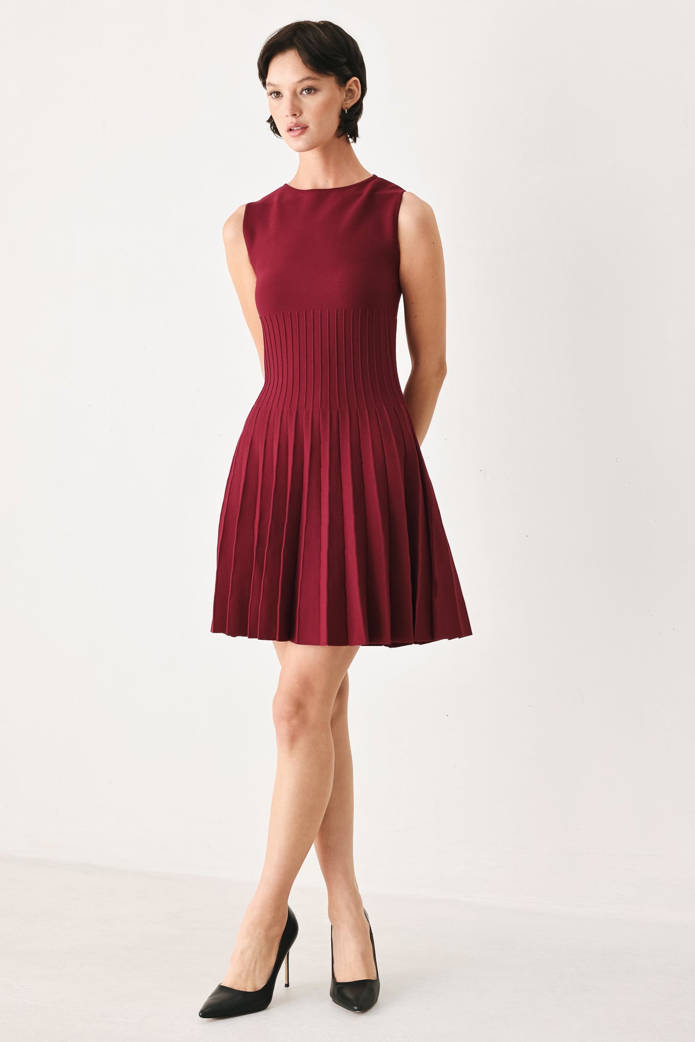 Sleeveless Sweater Knit Mini Dress